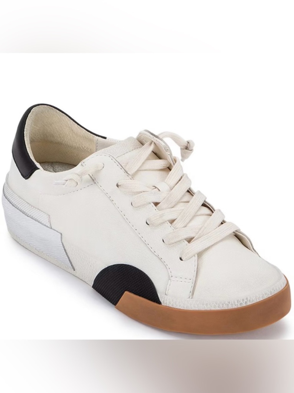 LIKE NEW DOLCE VITA ZINA WHITE LEATHER COURT SNEAKER WOMENS SIZE 8.5 - Picture 4 of 17